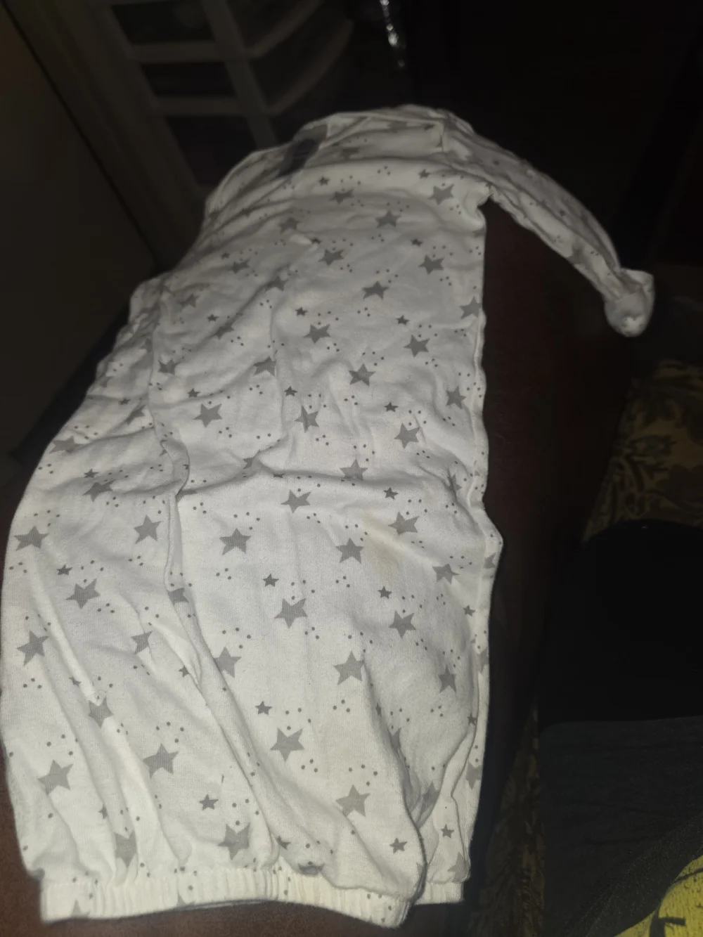 Gerber White Star-Print Sleep Sack Pajamas